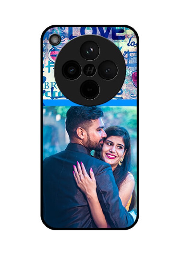Find X8 5G Custom Glass Phone Case - Colorful Love Design