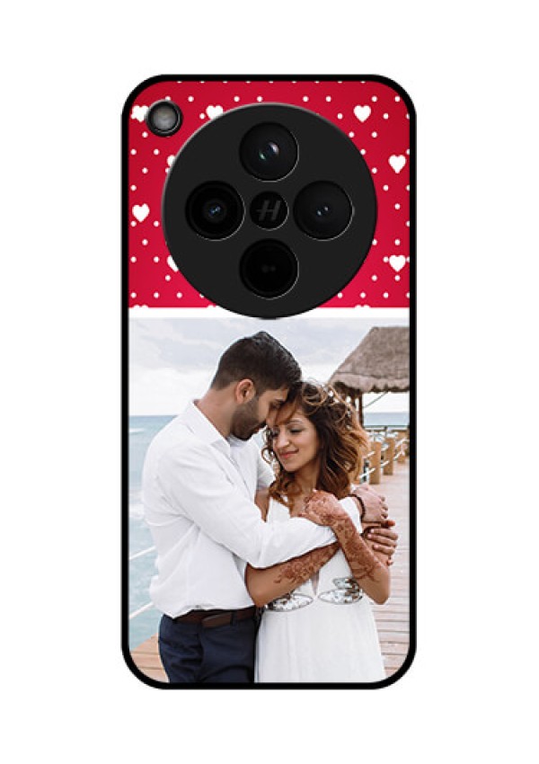 Find X8 5G Custom Glass Phone Case - Hearts Mobile Case Design