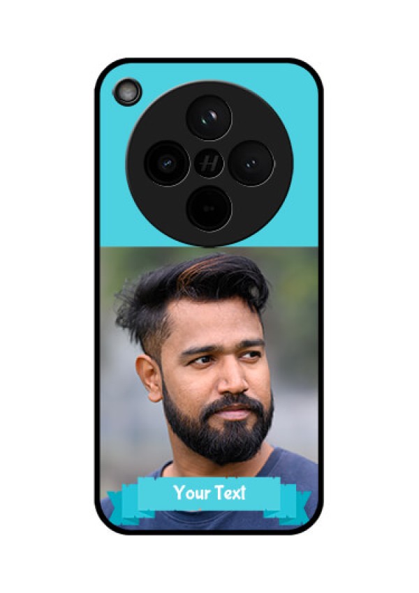Find X8 5G Custom Glass Phone Case - Blue Color Design