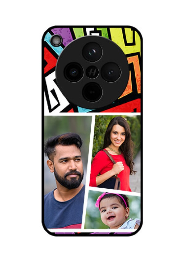 Find X8 5G Custom Glass Phone Case - Graffiti Pattern Design