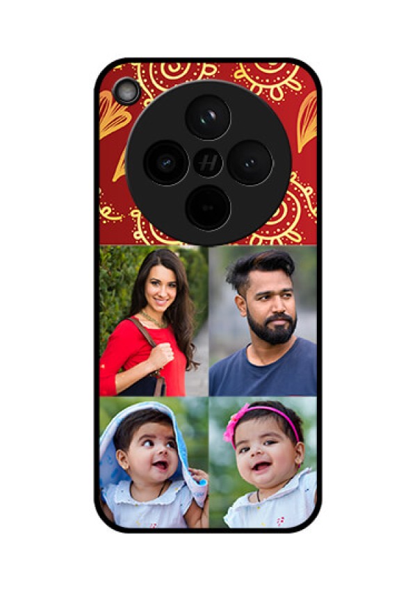 Find X8 5G Custom Glass Phone Case - 4 Image Traditional Design