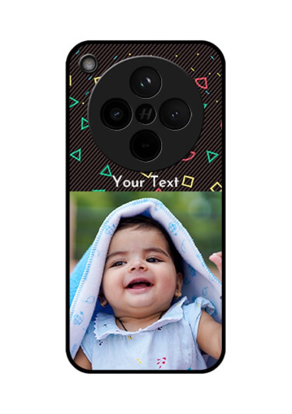 Find X8 5G Custom Glass Phone Case - With Confetti Birthday Design