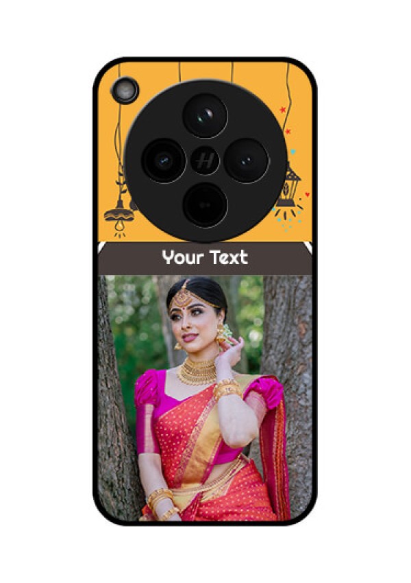 Find X8 5G Custom Glass Phone Case - With Family Picture And Icons