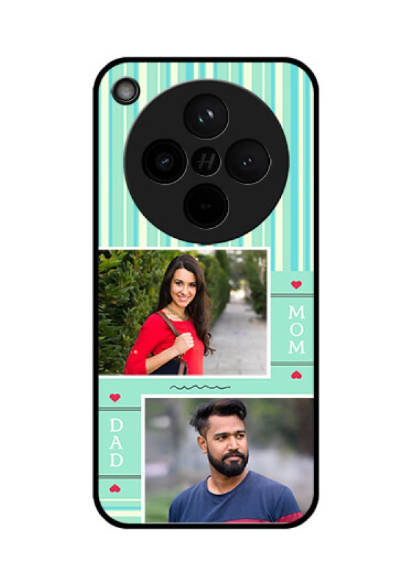 Find X8 5G Custom Glass Phone Case - Mom and Dad Pic Design