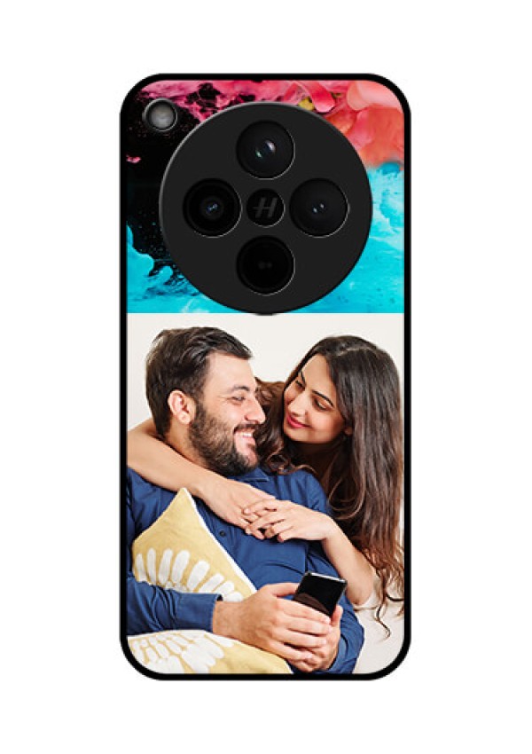 Find X8 5G Custom Glass Phone Case - Quote With Acrylic Painting Design