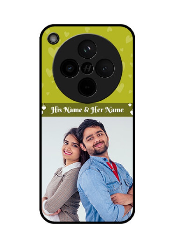 Find X8 5G Custom Glass Phone Case - You and Me Heart Design