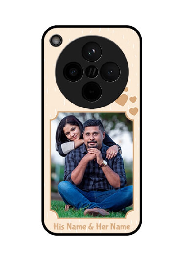 Find X8 5G Custom Glass Phone Case - With Confetti Love Design
