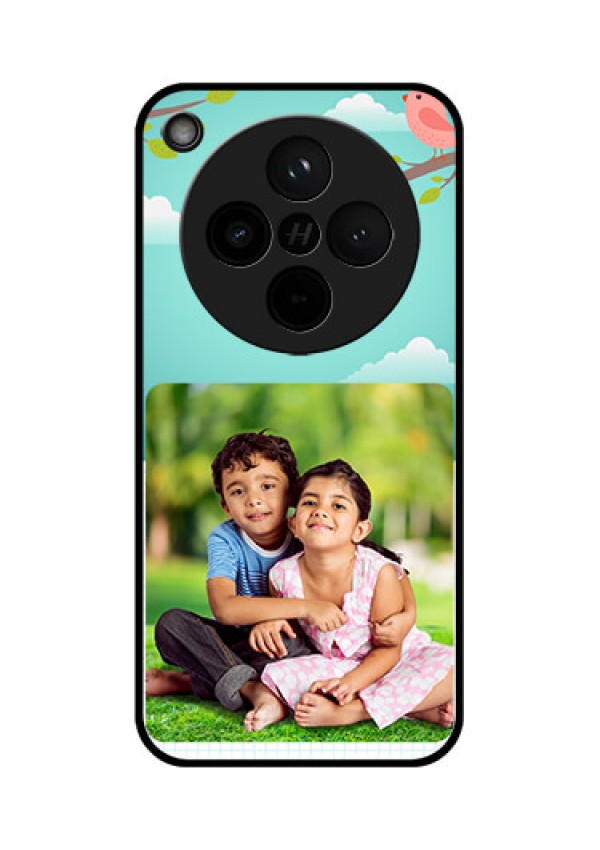 Find X8 5G Custom Glass Phone Case - Doodle Love Design