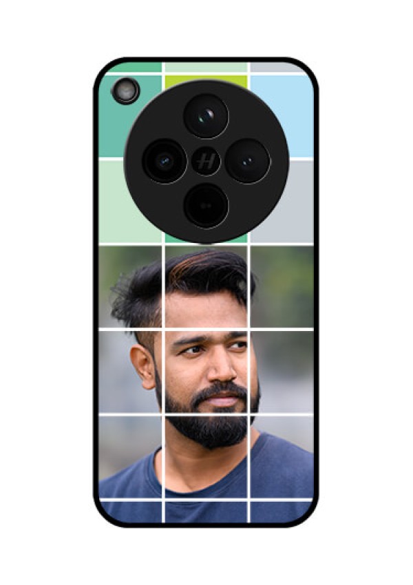 Find X8 5G Custom Glass Phone Case - With White Box Pattern