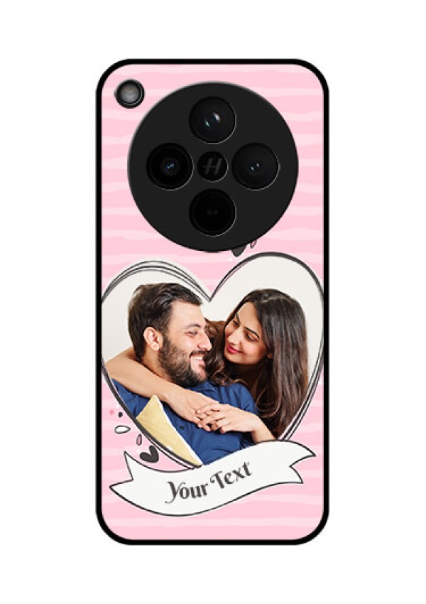 Find X8 5G Custom Glass Phone Case - Vintage Heart Design
