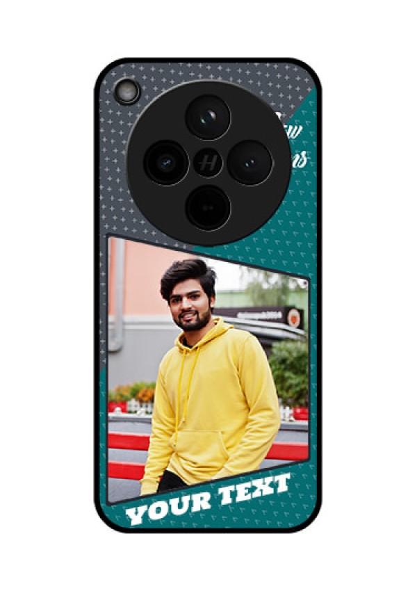 Find X8 5G Custom Glass Phone Case - Background Pattern Design With Quote