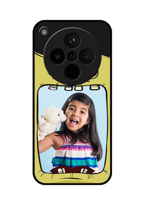 Find X8 5G Custom Glass Phone Case - Cartoon Monster Back Case Design