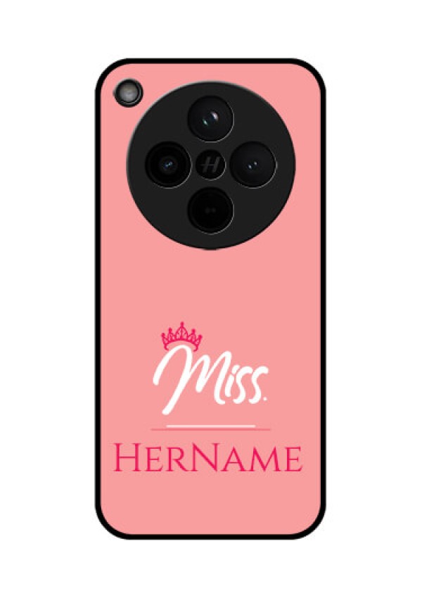 Find X8 5G Custom Glass Phone Case - Mrs With Name Design