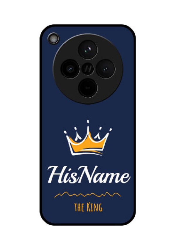 Find X8 5G Custom Glass Phone Case - King With Name Design
