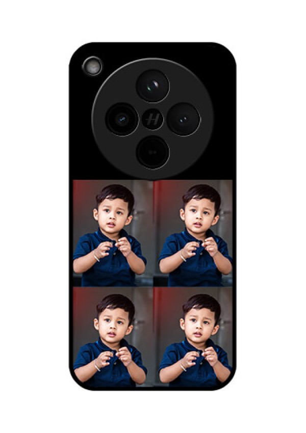 Find X8 5G Custom Glass Phone Case - 4 Image Holder Design