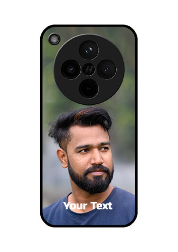 Find X8 5G Custom Glass Phone Case - Photo With Text Design
