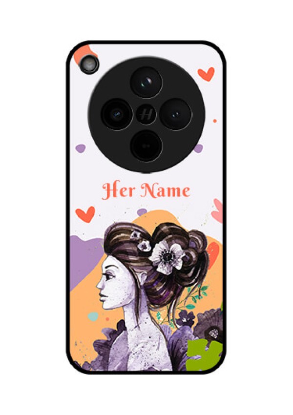 Find X8 5G Custom Glass Phone Case - Woman And Nature Design