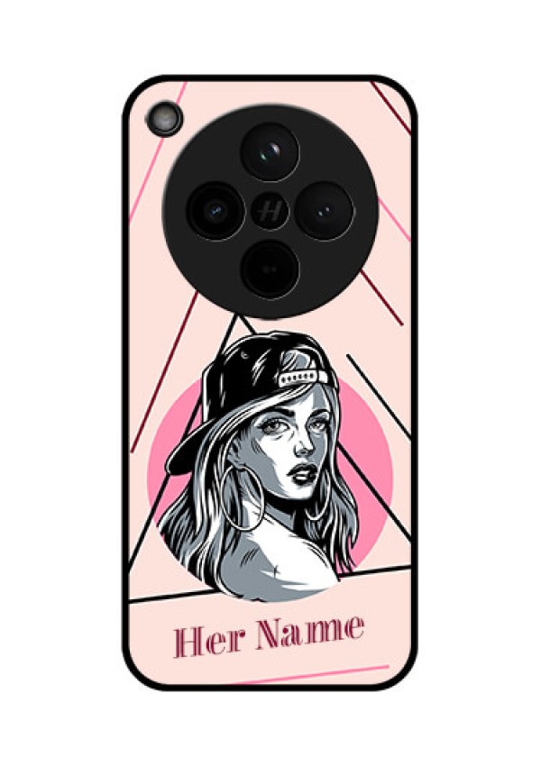 Find X8 5G Custom Glass Phone Case - Rockstar Girl Design