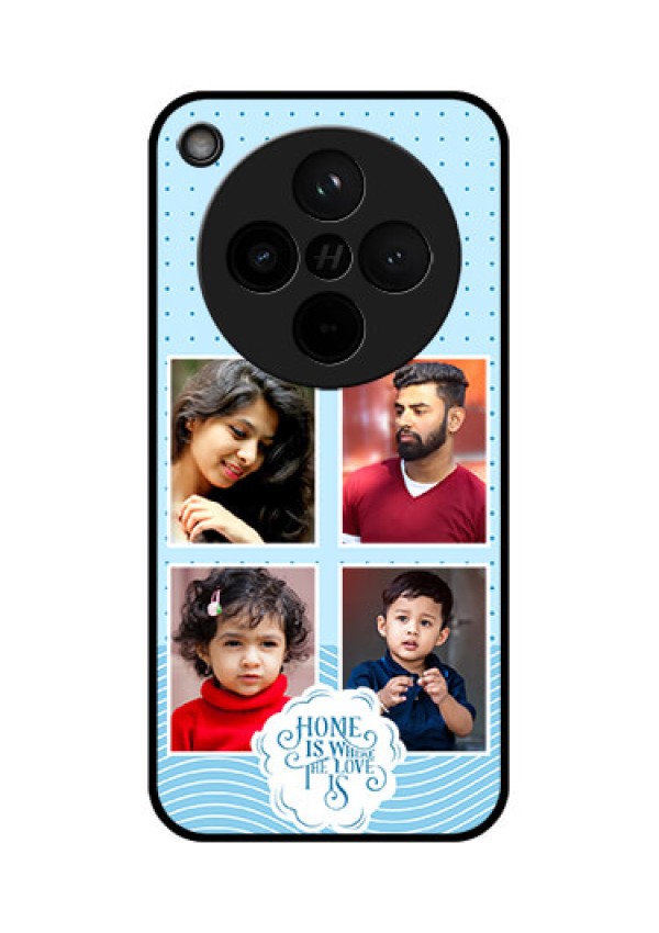 Find X8 5G Custom Glass Phone Case - Cute Love Quote With 4 Pic Upload Design