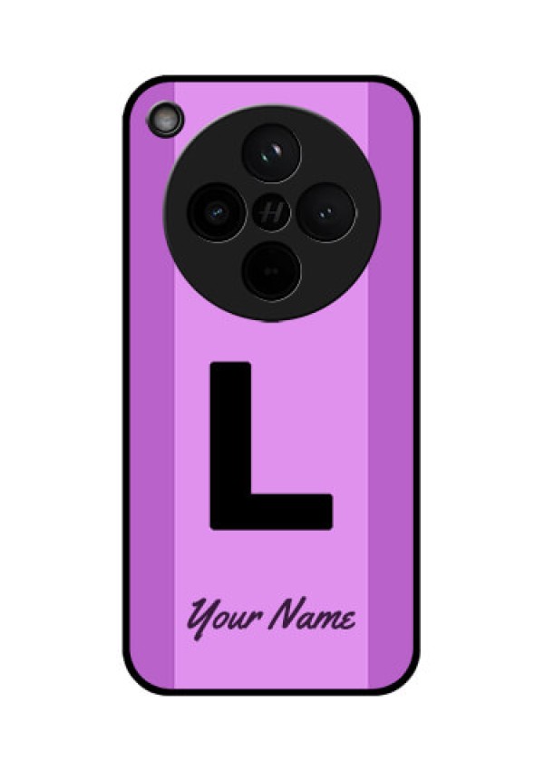 Find X8 5G Custom Glass Phone Case - Tricolor Custom Text Design