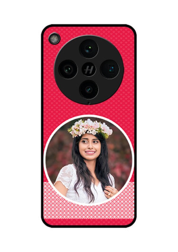 Find X8 Pro 5G Custom Glass Phone Case - Pink Color Pattern Design