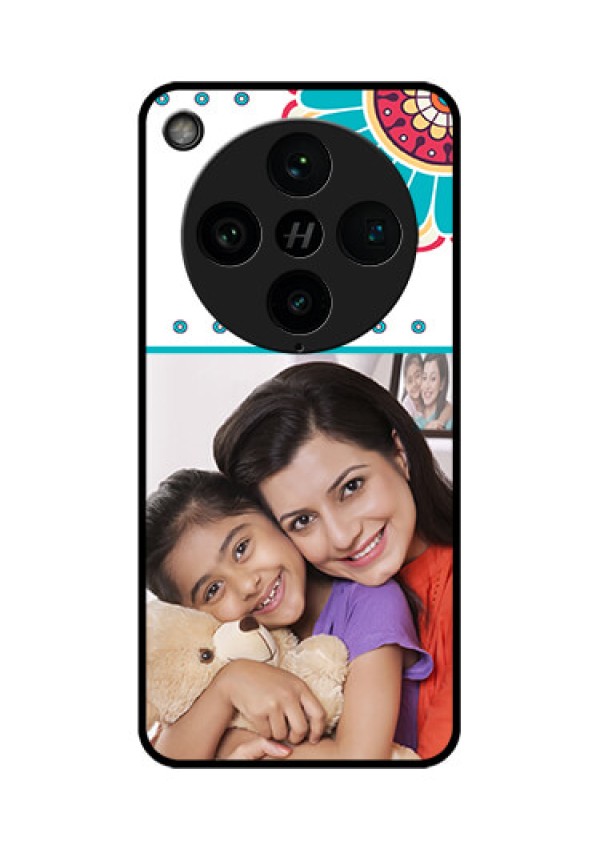 Find X8 Pro 5G Custom Glass Phone Case - Flower Design