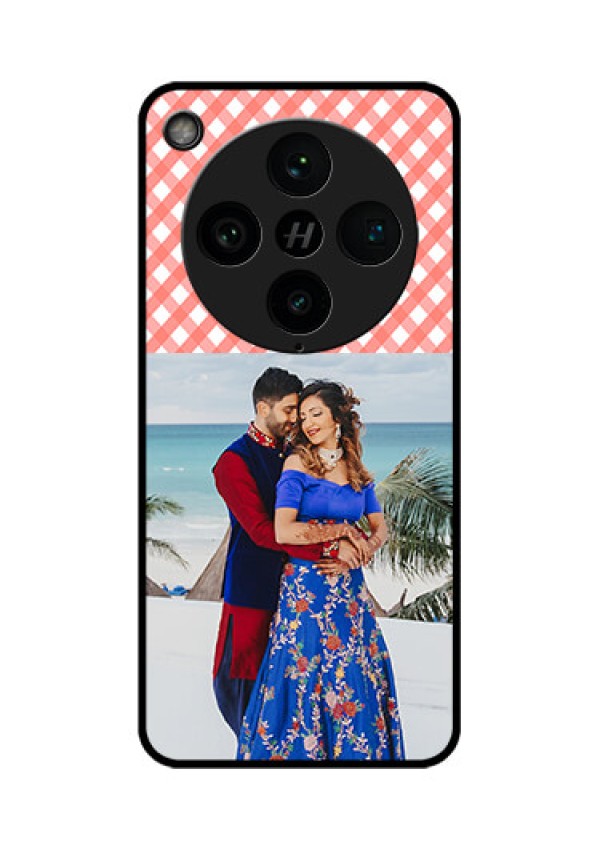 Find X8 Pro 5G Custom Glass Phone Case - Pink Pattern Design