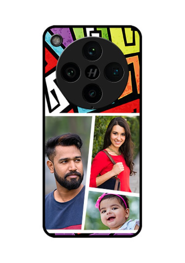 Find X8 Pro 5G Custom Glass Phone Case - Graffiti Pattern Design