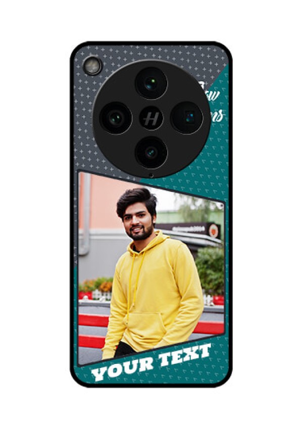 Find X8 Pro 5G Custom Glass Phone Case - Background Pattern Design With Quote