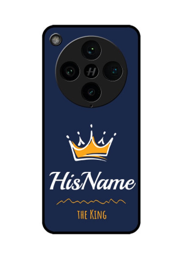 Find X8 Pro 5G Custom Glass Phone Case - King With Name Design
