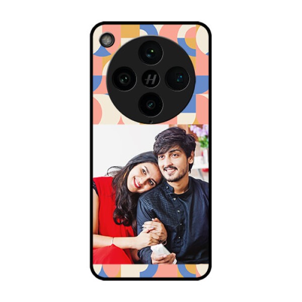 Find X8 Pro 5G Custom Glass Phone Case - Semi - Circle Maze Pattern Design