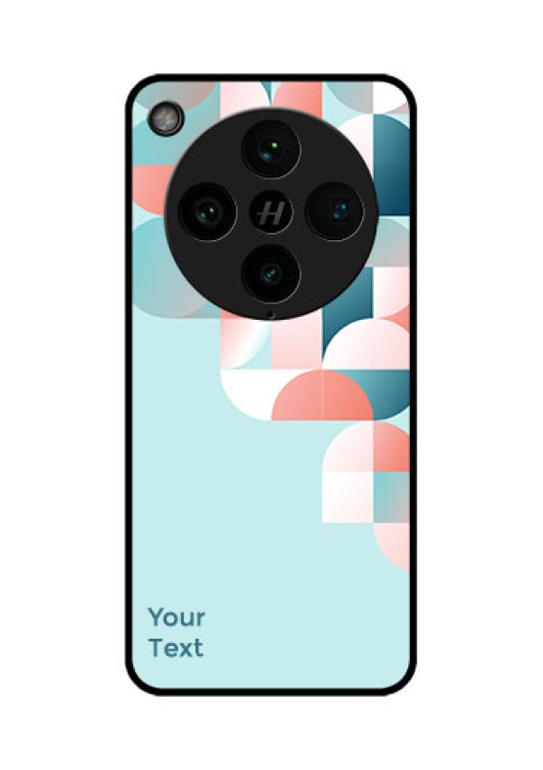Find X8 Pro 5G Custom Glass Phone Case - Stylish Semi - Circle Pattern Design