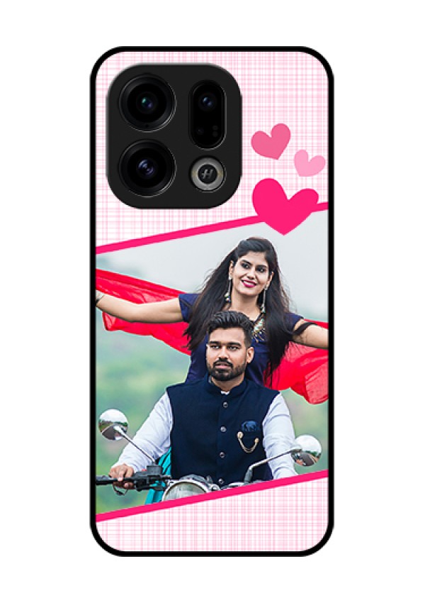 Oppo Find X9 5G Custom Glass Phone Case - Love Shape Heart Design