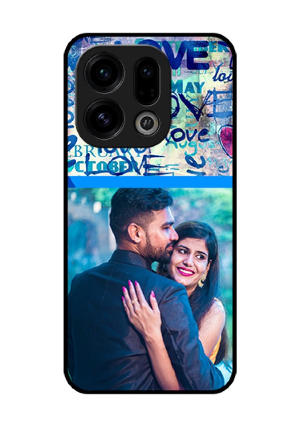 Oppo Find X9 5G Custom Glass Phone Case - Colorful Love Design