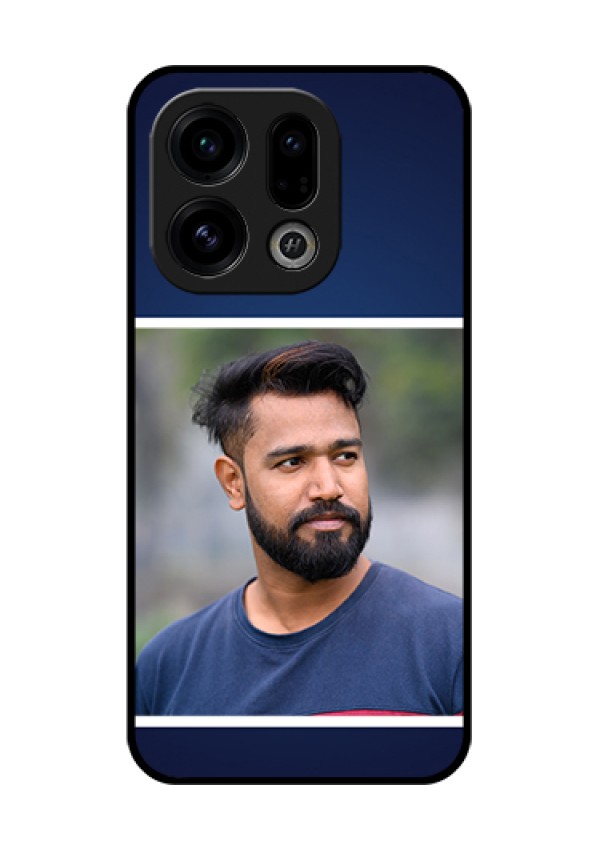 Oppo Find X9 5G Custom Glass Phone Case - Simple Royal Blue Design