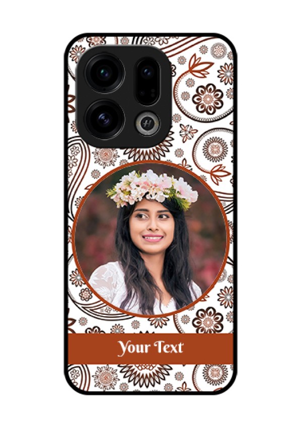 Oppo Find X9 5G Custom Glass Phone Case - Abstract Flower Design