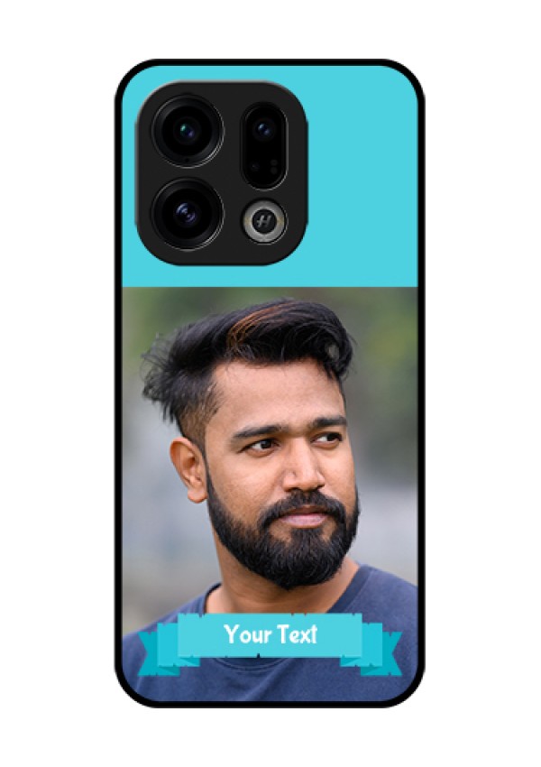 Oppo Find X9 5G Custom Glass Phone Case - Blue Color Design