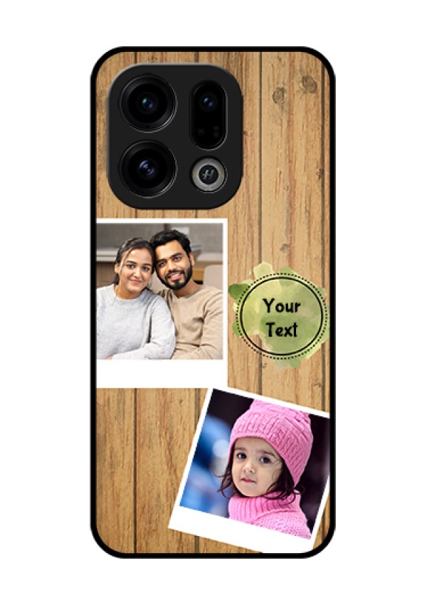 Oppo Find X9 5G Custom Glass Phone Case - Wooden Texture Design