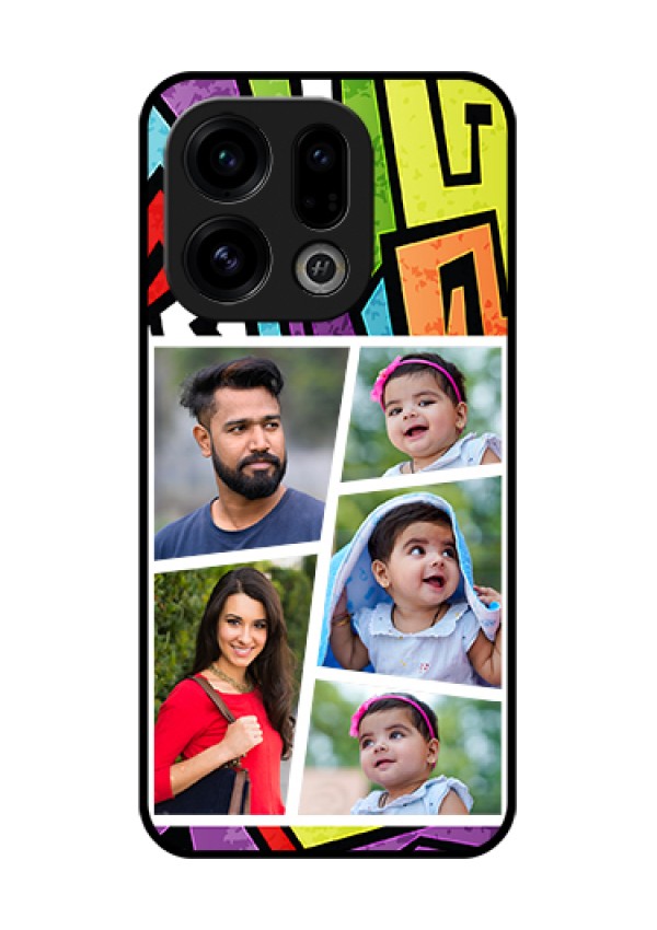 Oppo Find X9 5G Custom Glass Phone Case - Graffiti Pattern Design