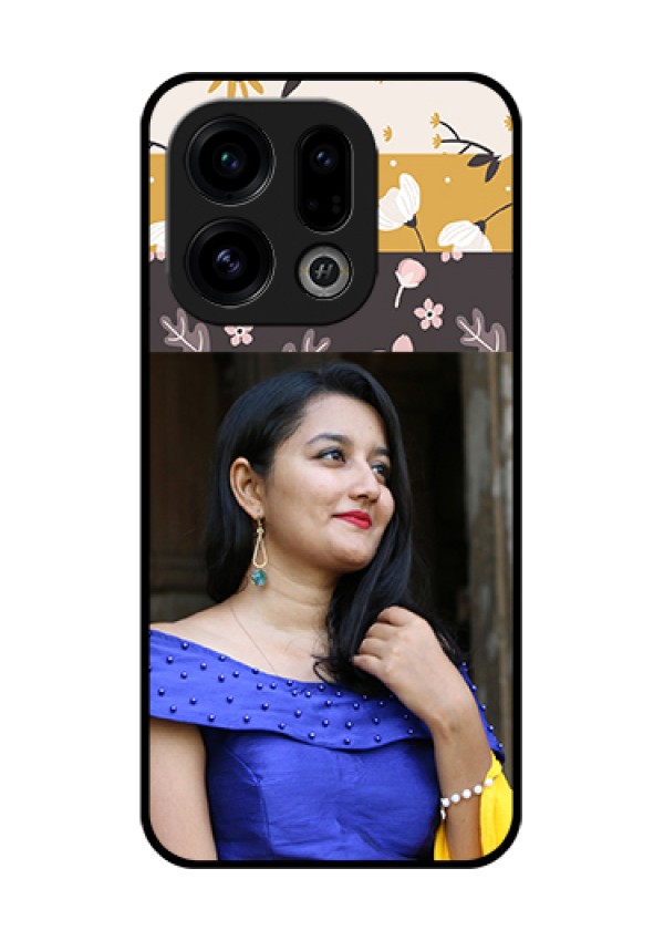 Oppo Find X9 5G Custom Glass Phone Case - Stylish Floral Design