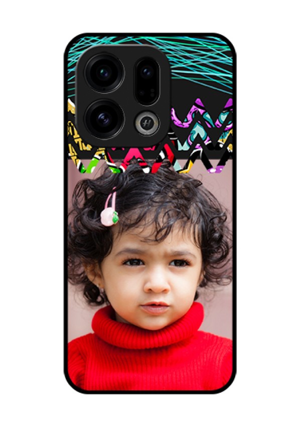 Oppo Find X9 5G Custom Glass Phone Case - Neon Abstract Design