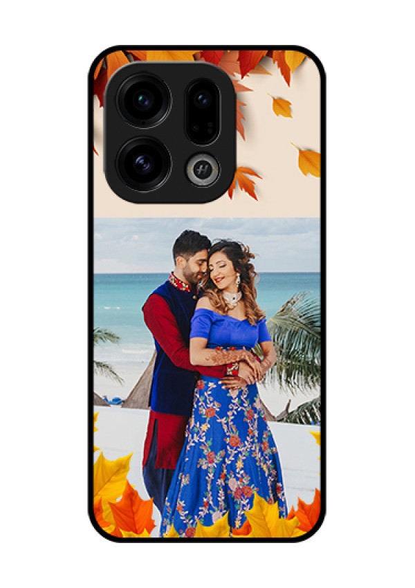 Oppo Find X9 5G Custom Glass Phone Case - Autumn Maple Leaves Design