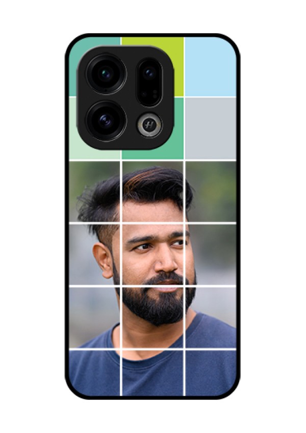 Oppo Find X9 5G Custom Glass Phone Case - With White Box Pattern