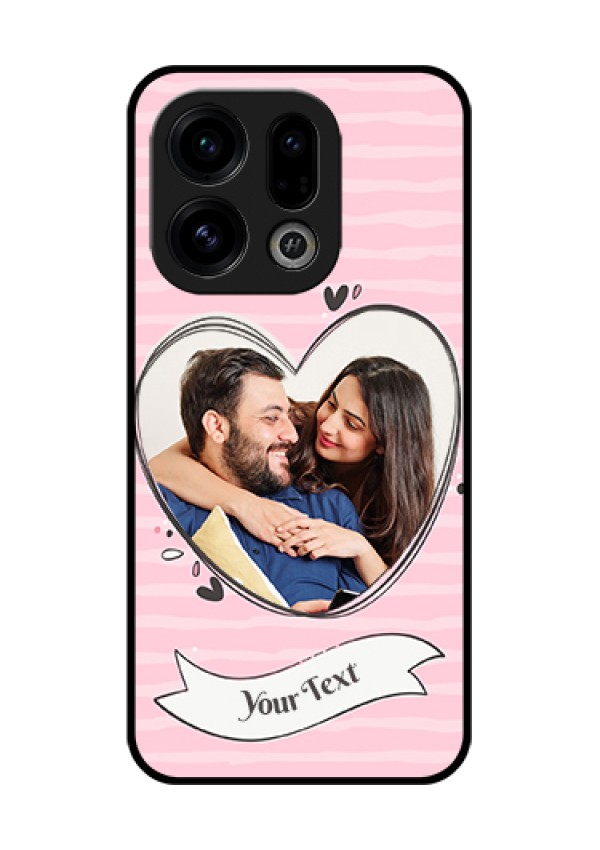 Oppo Find X9 5G Custom Glass Phone Case - Vintage Heart Design