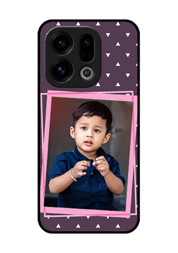 Oppo Find X9 5G Custom Glass Phone Case - Triangle Pattern Dotted Design