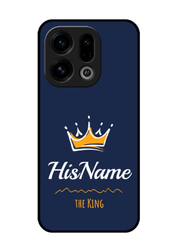 Oppo Find X9 5G Custom Glass Phone Case - King With Name Design