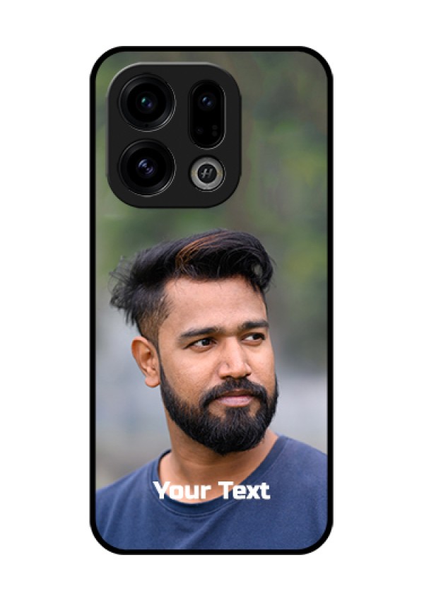 Oppo Find X9 5G Custom Glass Phone Case - Photo With Text Design