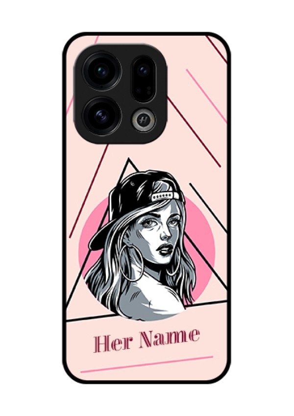 Oppo Find X9 5G Custom Glass Phone Case - Rockstar Girl Design