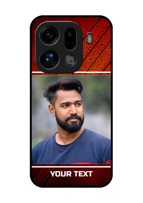 Oppo Find X9 Pro 5G Custom Glass Phone Case - Leather Phone Case Design