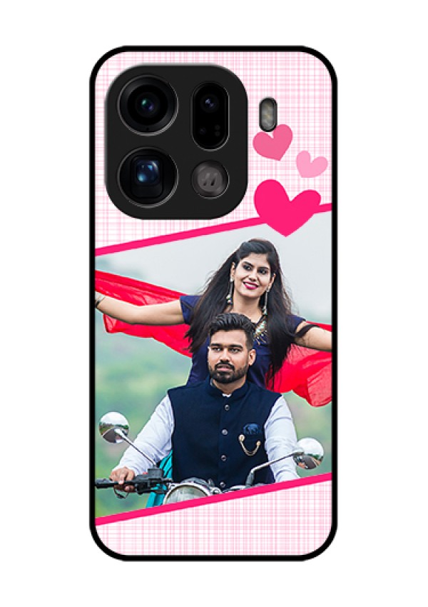 Oppo Find X9 Pro 5G Custom Glass Phone Case - Love Shape Heart Design